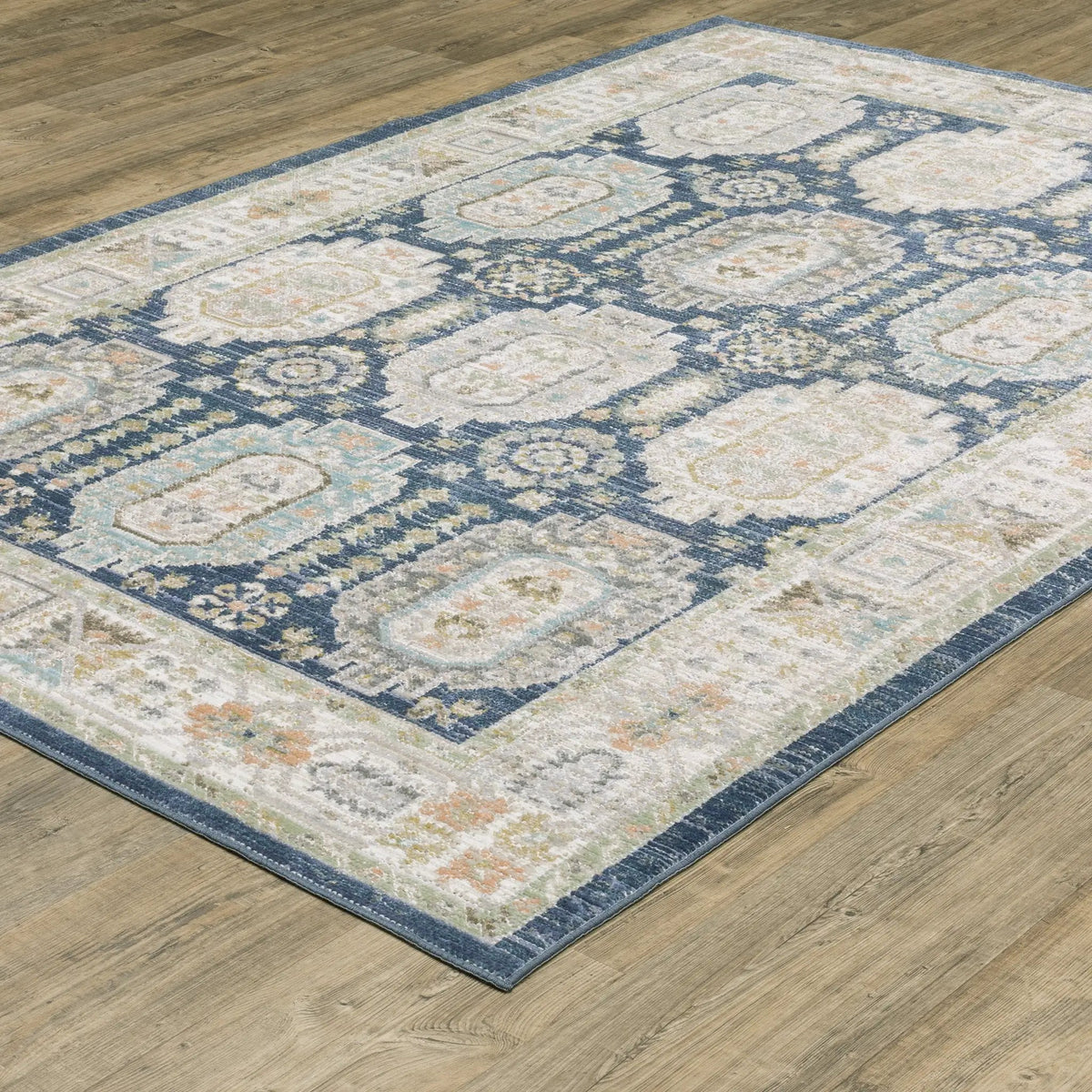 Cavett CAV07 Navy/ Ivory Area Rug by Oriental Weavers