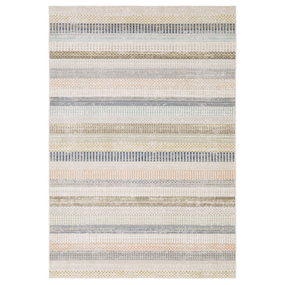 Oriental Weavers Cavett CAV08 soft transitional rug featuring decorative pattern in ivory/ multi tones