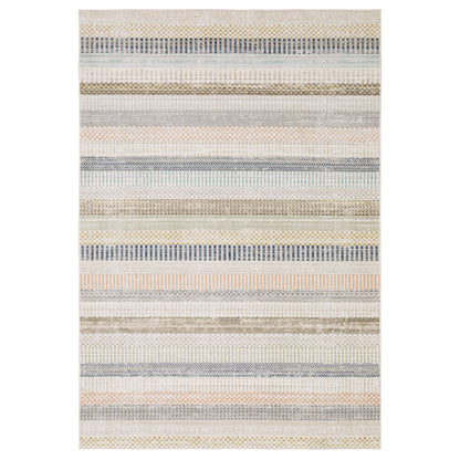 Oriental Weavers Cavett CAV08 soft transitional rug featuring decorative pattern in ivory/ multi tones