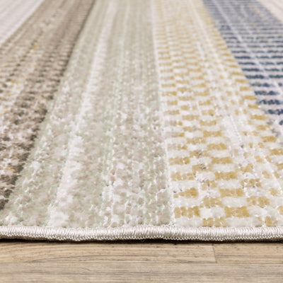 Oriental Weavers Cavett CAV08 soft transitional rug featuring decorative pattern in ivory/ multi tones