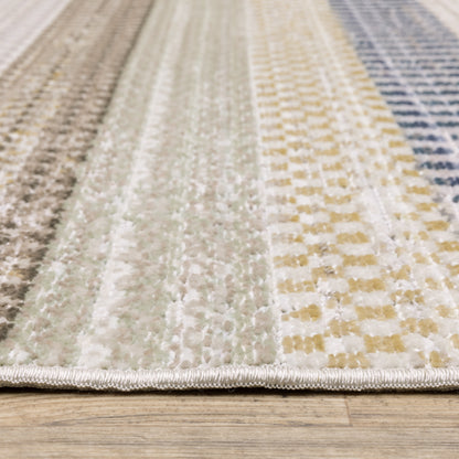 Oriental Weavers Cavett CAV08 soft transitional rug featuring decorative pattern in ivory/ multi tones