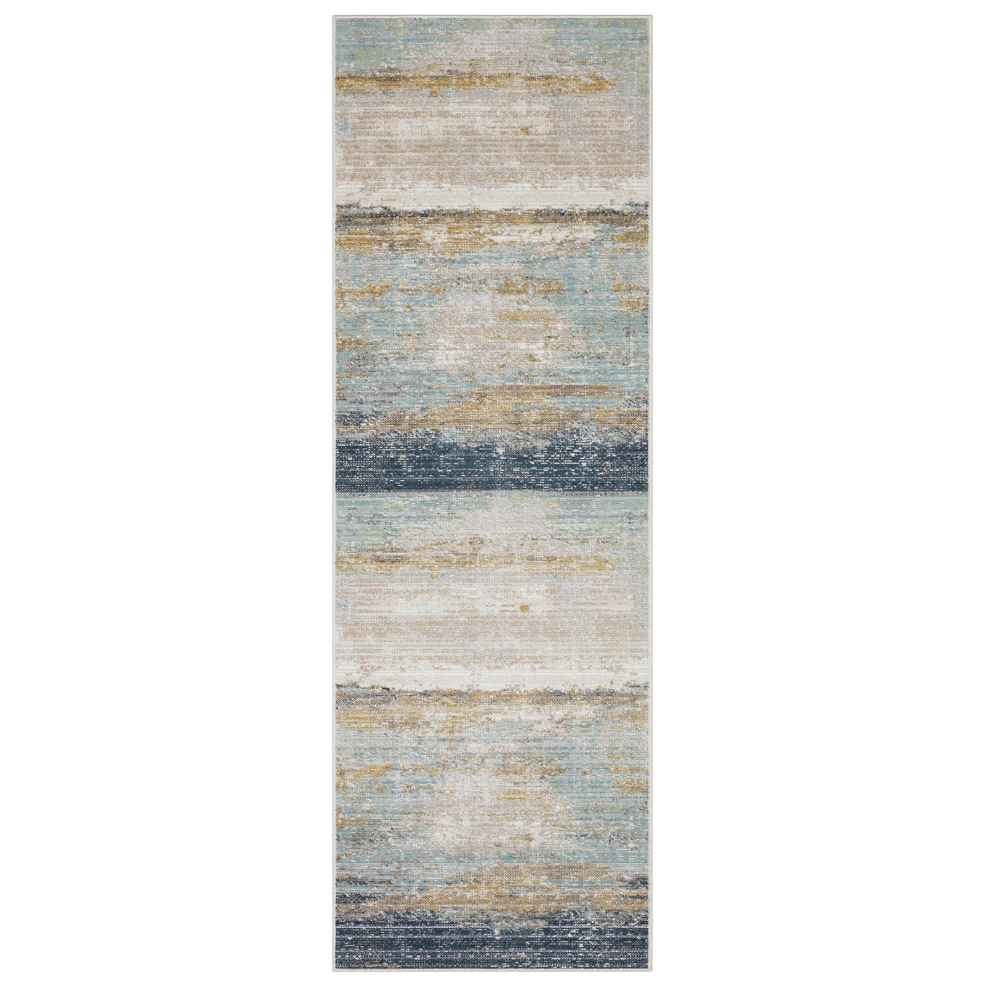 Oriental Weavers Cavett CAV09 soft transitional rug featuring decorative pattern in blue/ beige tones