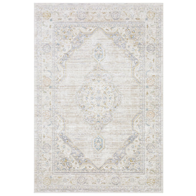 Oriental Weavers Cavett CAV11 soft transitional rug featuring decorative pattern in beige/ blue tones