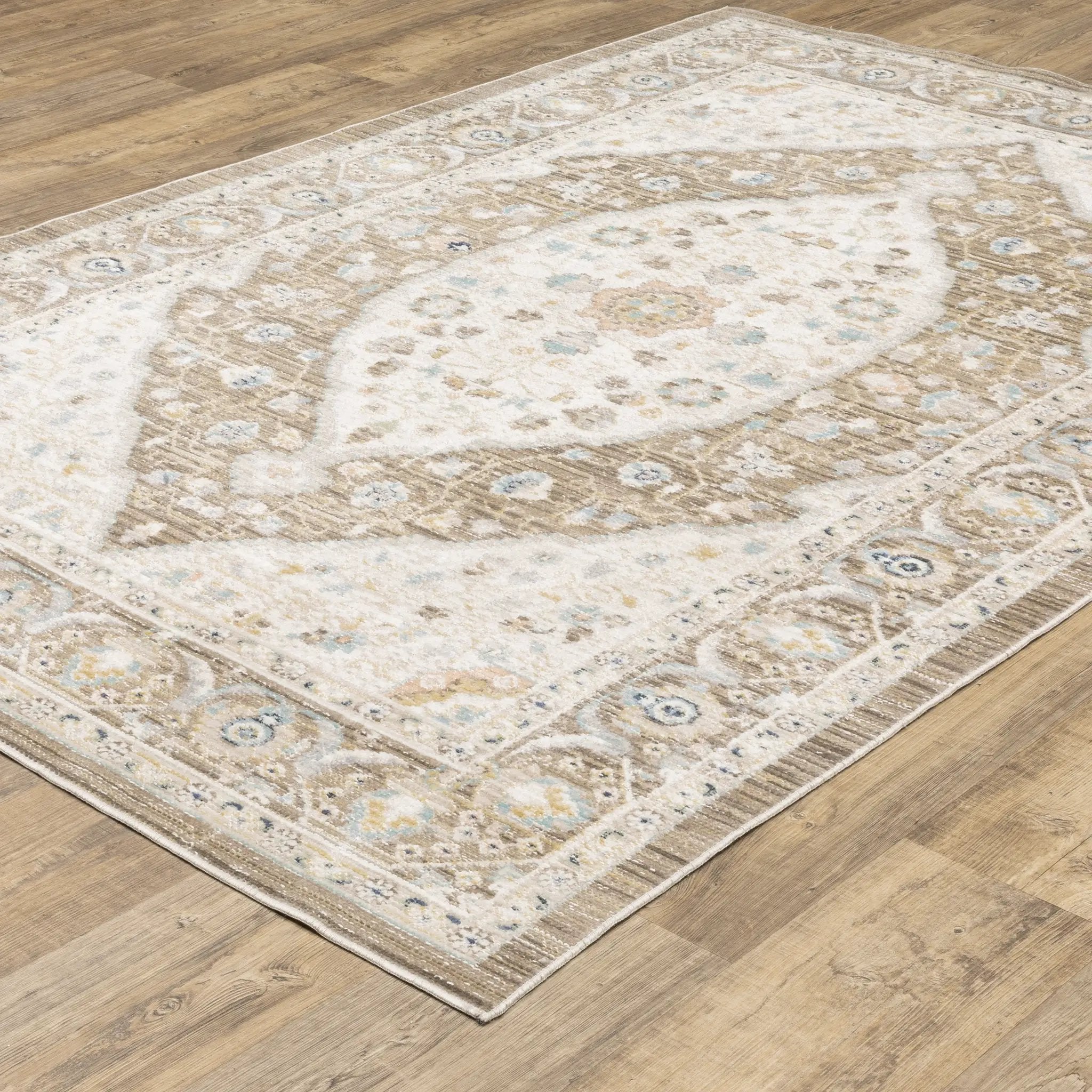 Cavett CAV12 Brown/ Blue Area Rug by Oriental Weavers