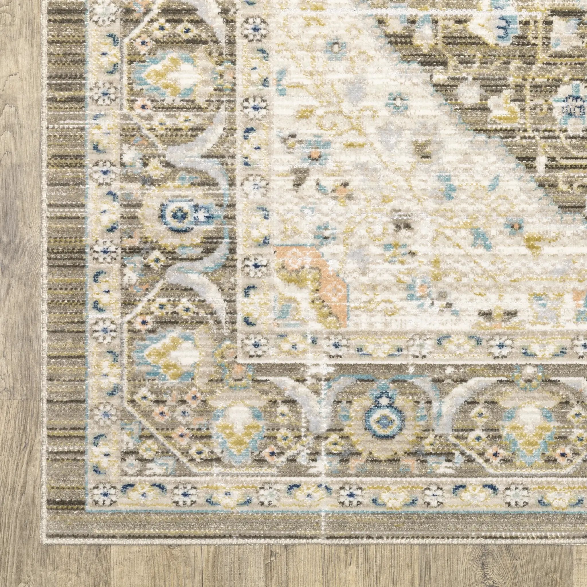 Cavett CAV12 Brown/ Blue Area Rug by Oriental Weavers