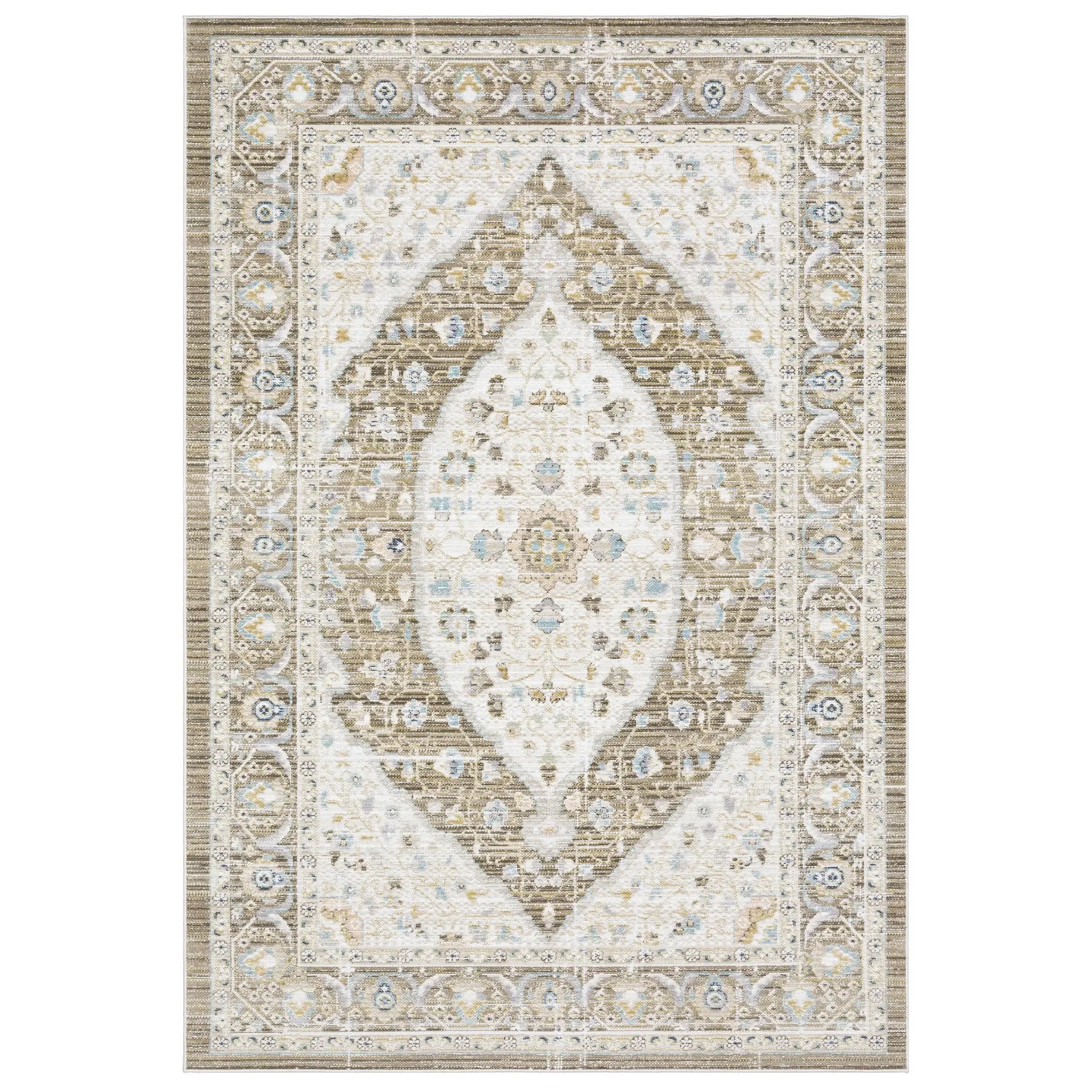 Cavett CAV12 Brown/ Blue Area Rug by Oriental Weavers