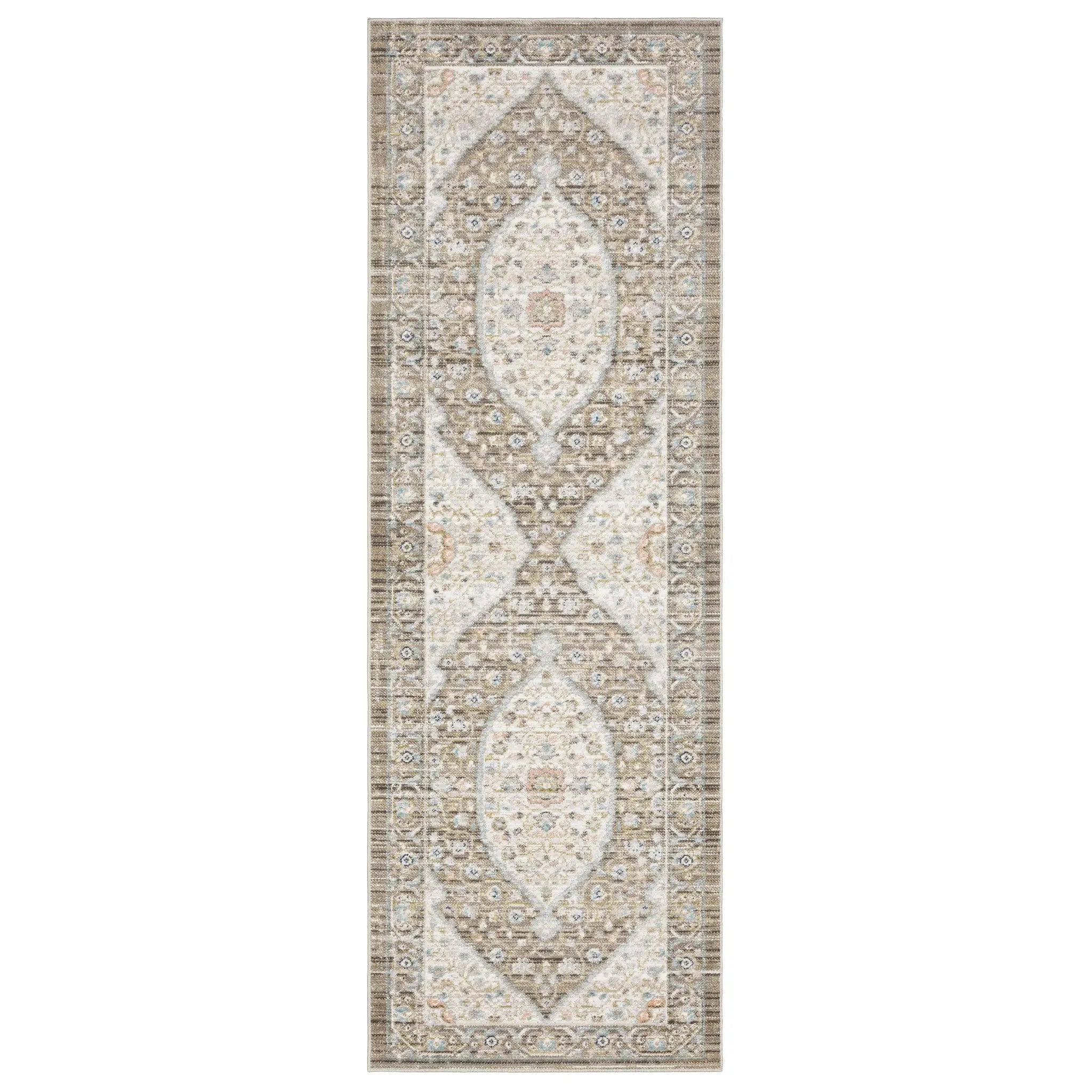 Cavett CAV12 Brown/ Blue Area Rug by Oriental Weavers