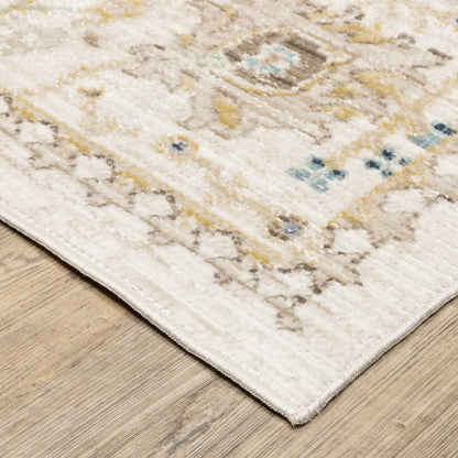 Oriental Weavers Cavett CAV13 soft transitional rug featuring decorative pattern in blue/ pink tones