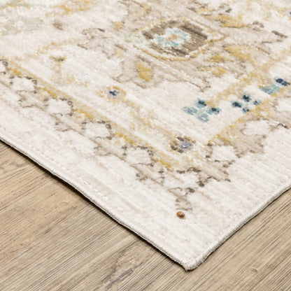 Oriental Weavers Cavett CAV13 soft transitional rug featuring decorative pattern in blue/ pink tones