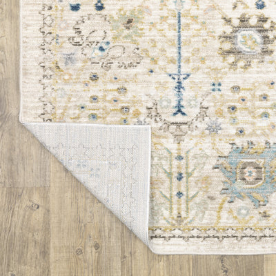 Oriental Weavers Cavett CAV13 soft transitional rug featuring decorative pattern in blue/ pink tones