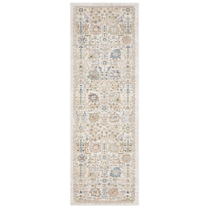 Oriental Weavers Cavett CAV13 soft transitional rug featuring decorative pattern in blue/ pink tones