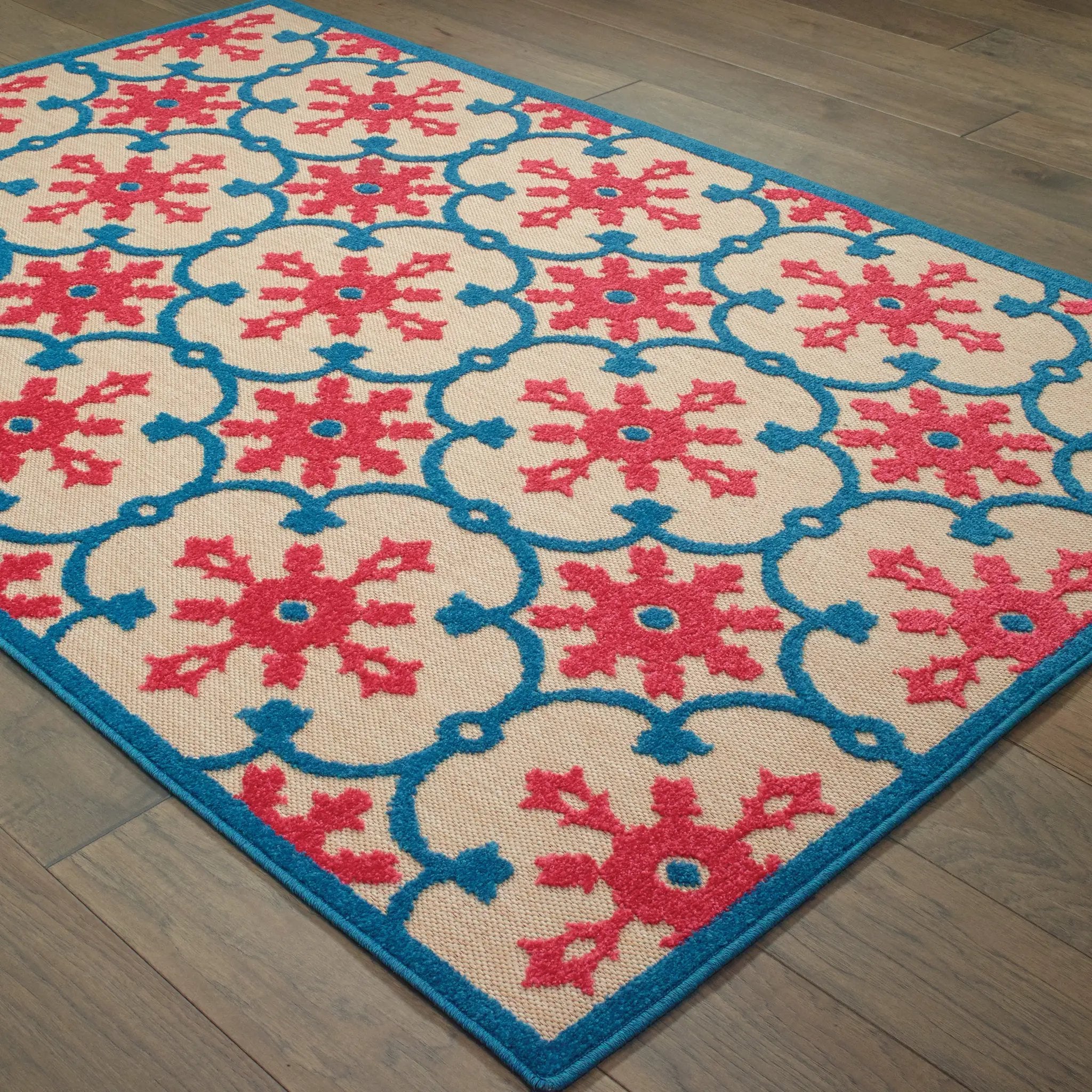 Cayman 190L9 Pink/ Blue Area Rug by Oriental Weavers