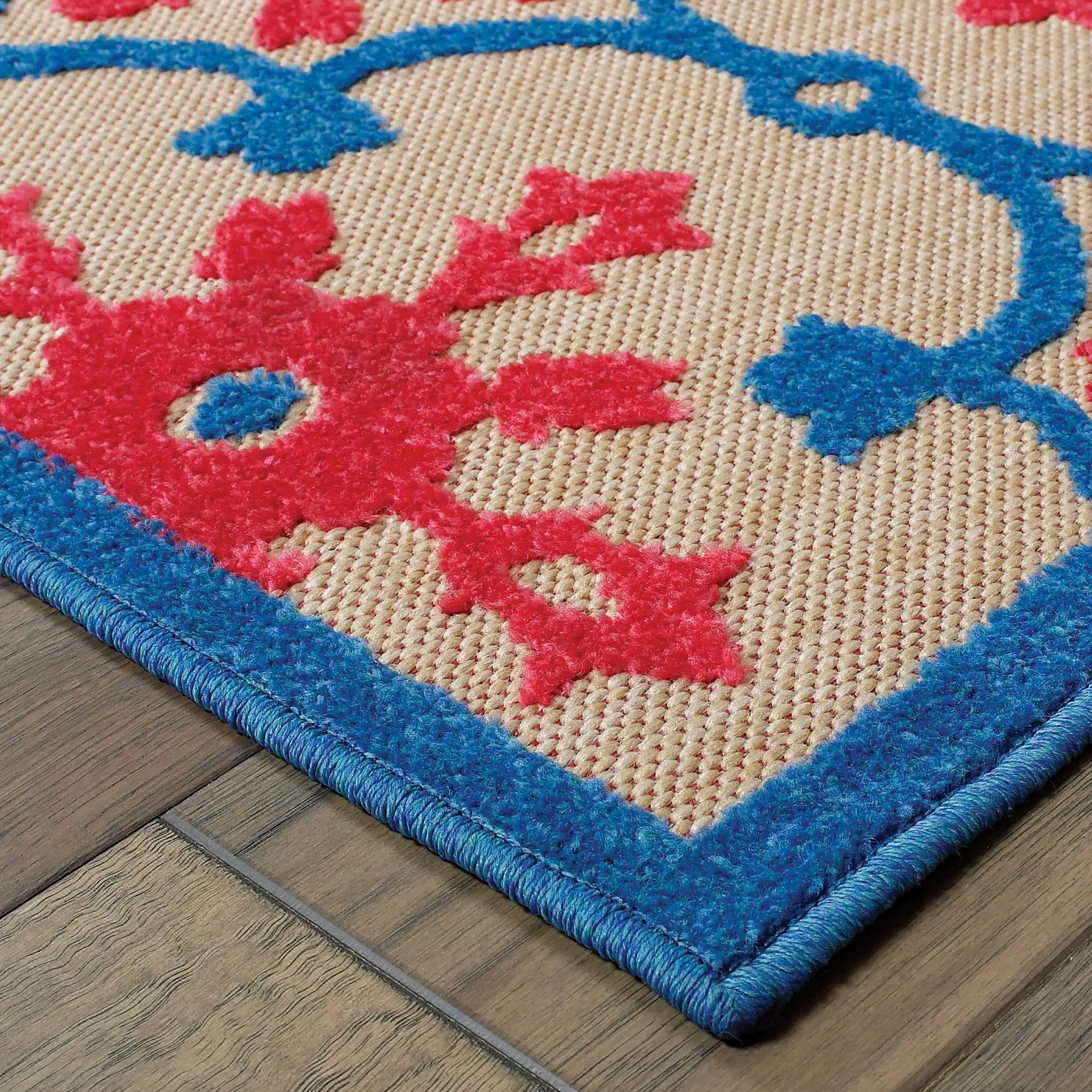 Cayman 190L9 Pink/ Blue Area Rug by Oriental Weavers