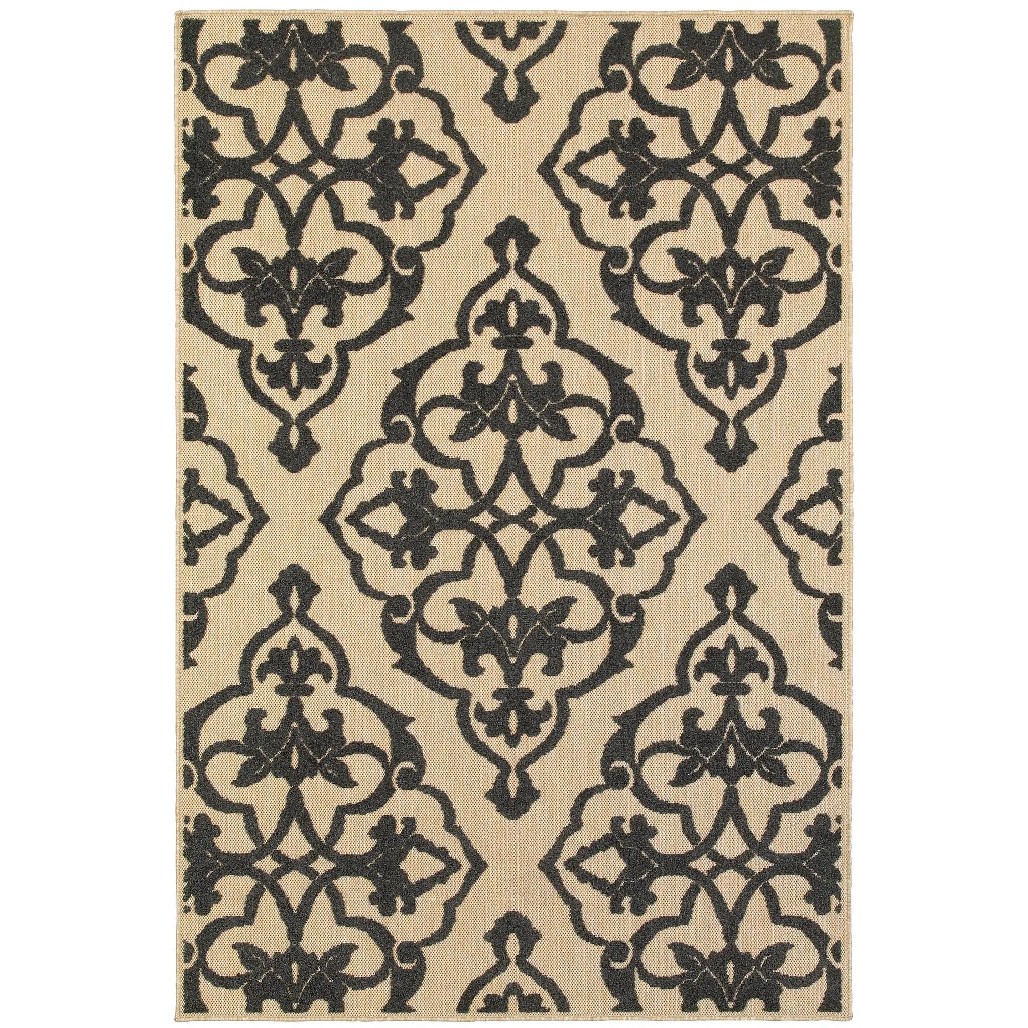 Cayman 001B9 Sand/ Charcoal Area Rug by Oriental Weavers
