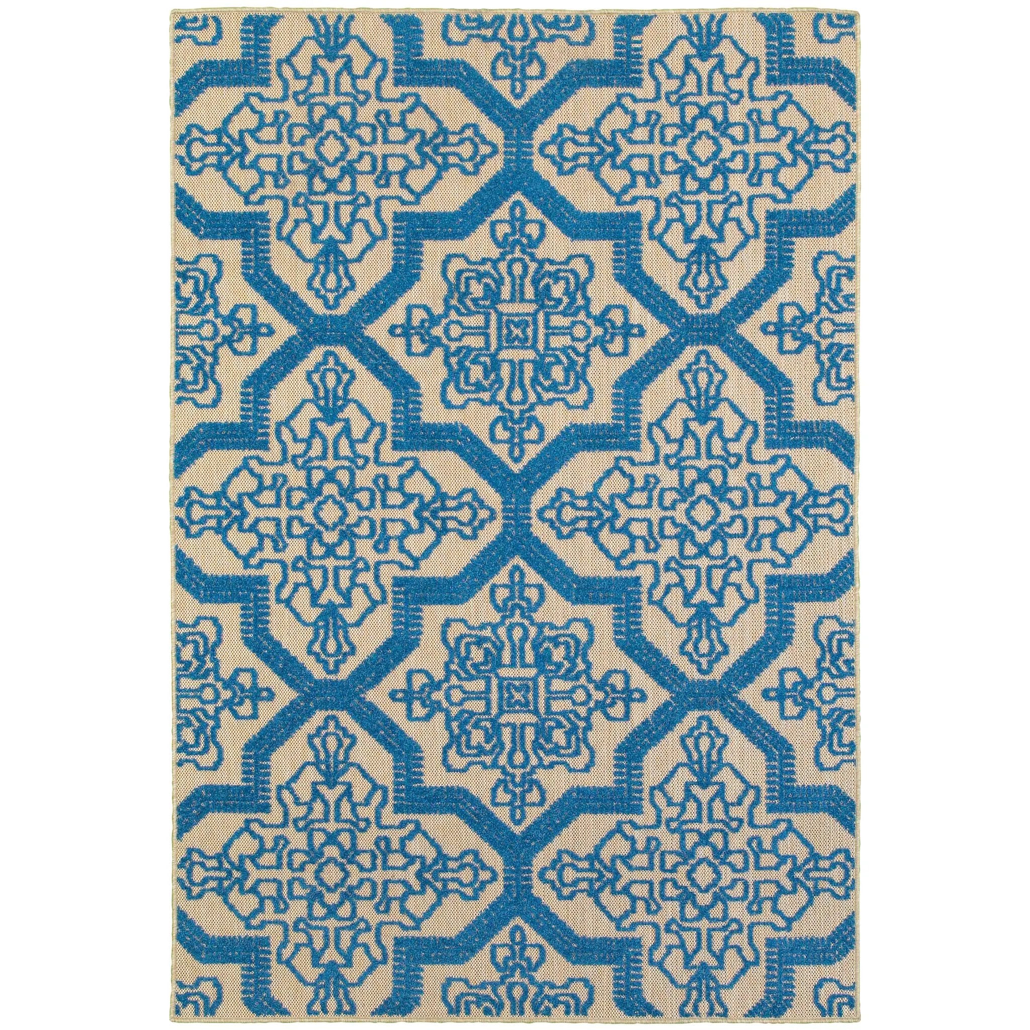 Cayman 2541M Sand/ Blue Area Rug by Oriental Weavers