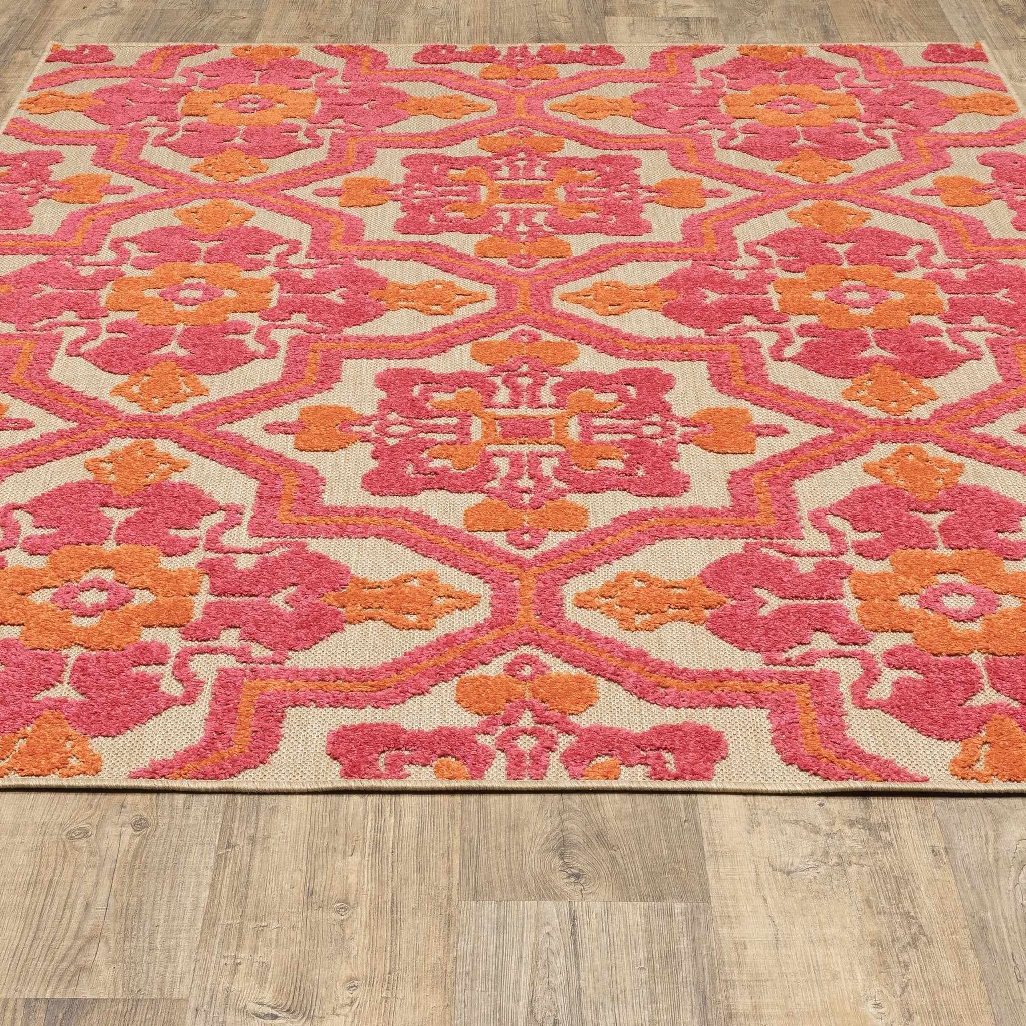 Cayman 2541V Sand/ Pink Area Rug by Oriental Weavers