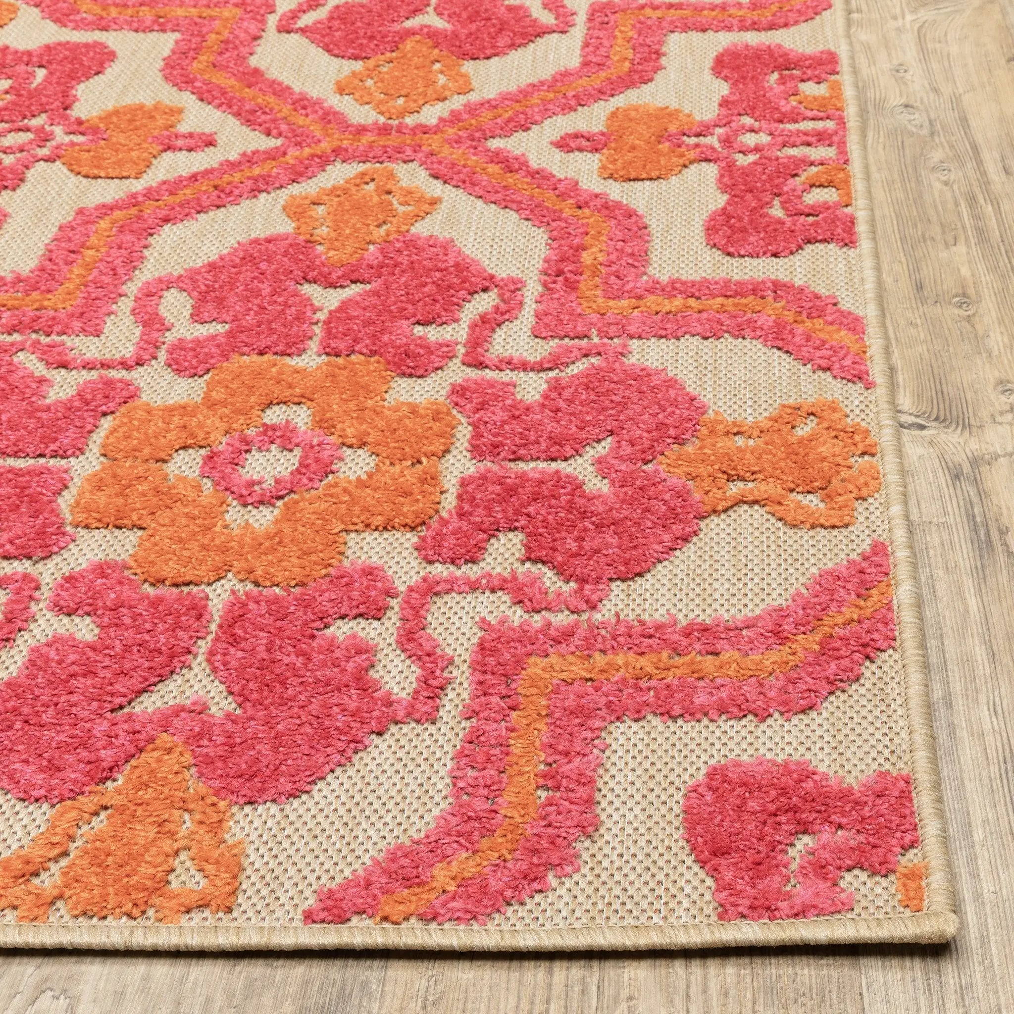 Cayman 2541V Sand/ Pink Area Rug by Oriental Weavers