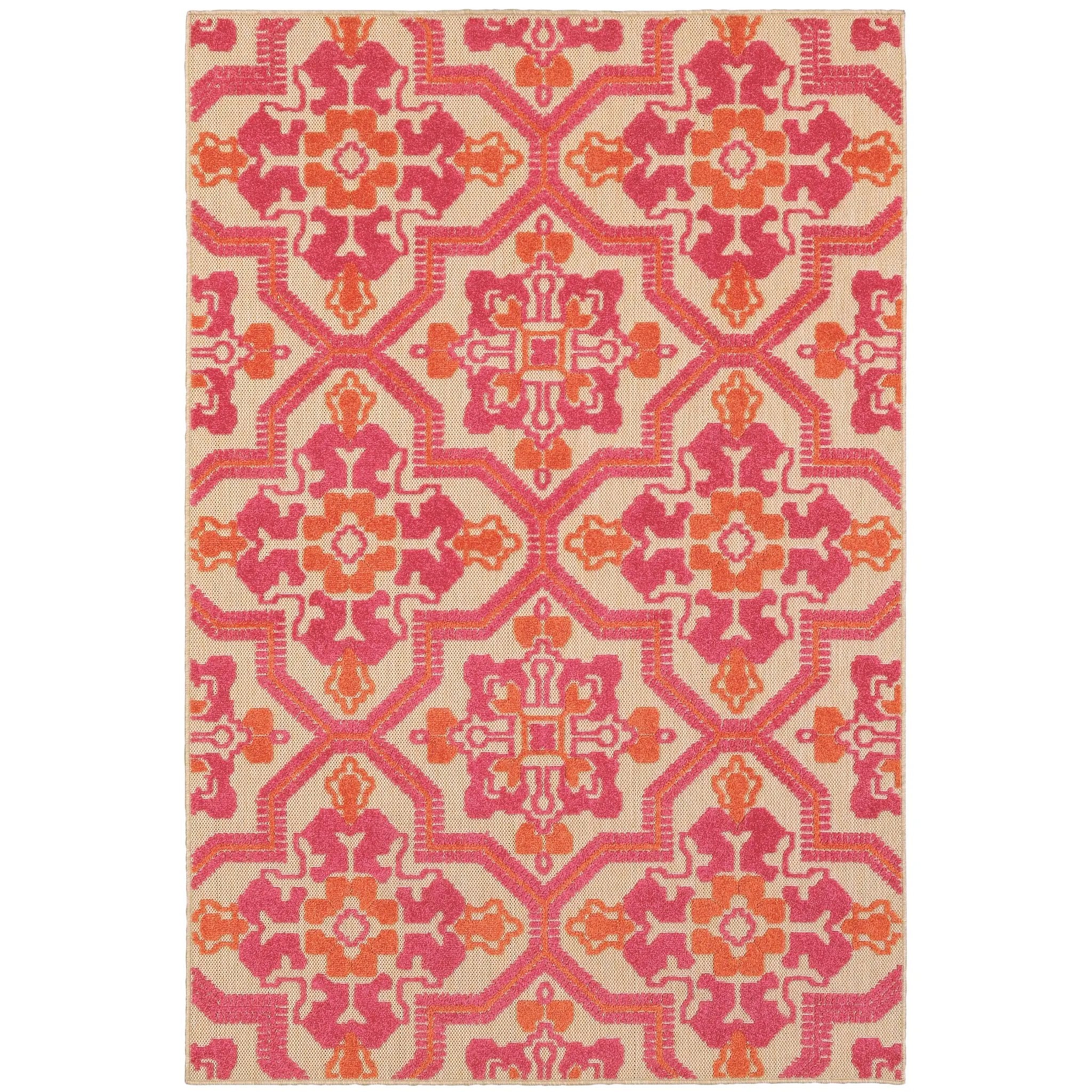 Cayman 2541V Sand/ Pink Area Rug by Oriental Weavers