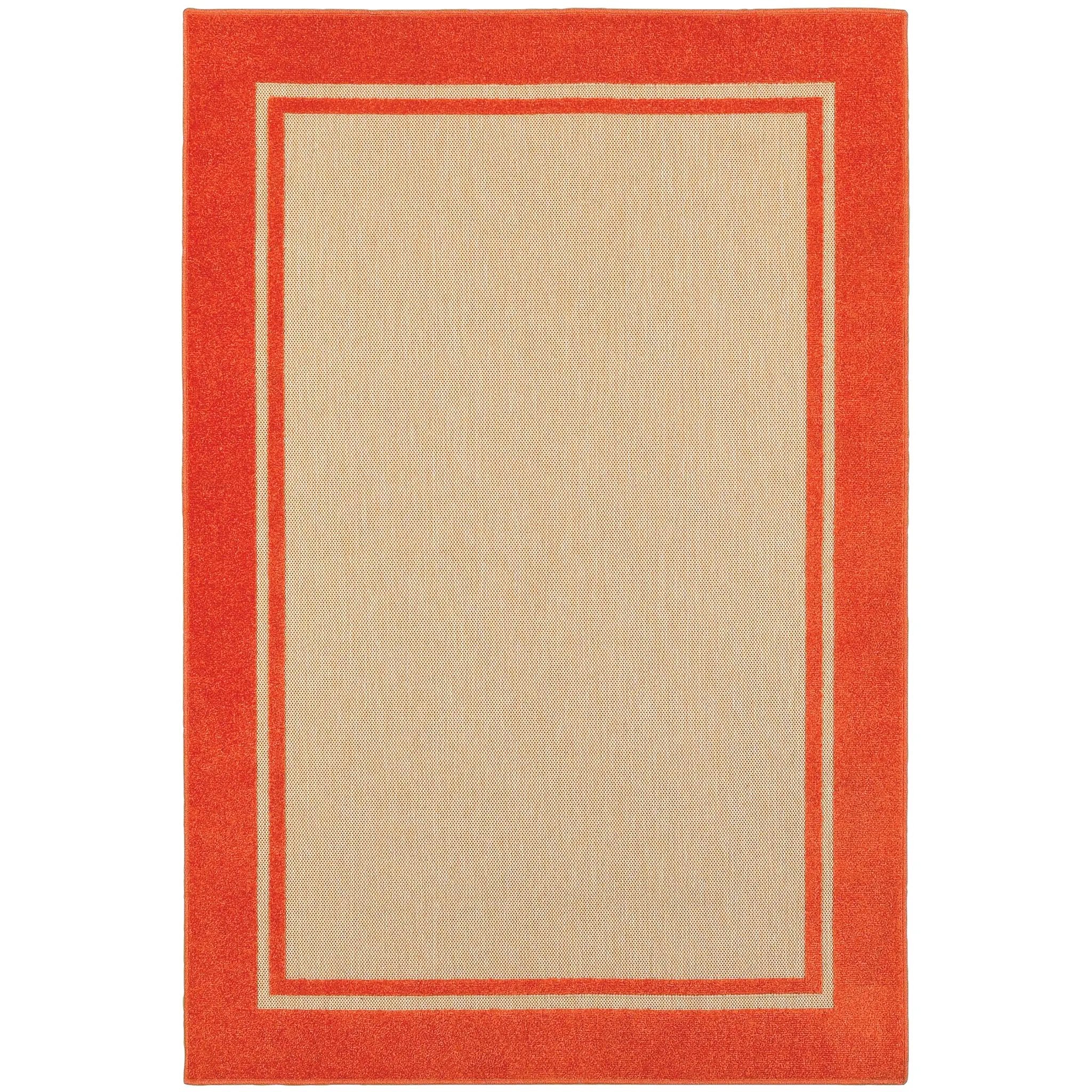 Cayman 5594Q Sand/ Orange Area Rug by Oriental Weavers