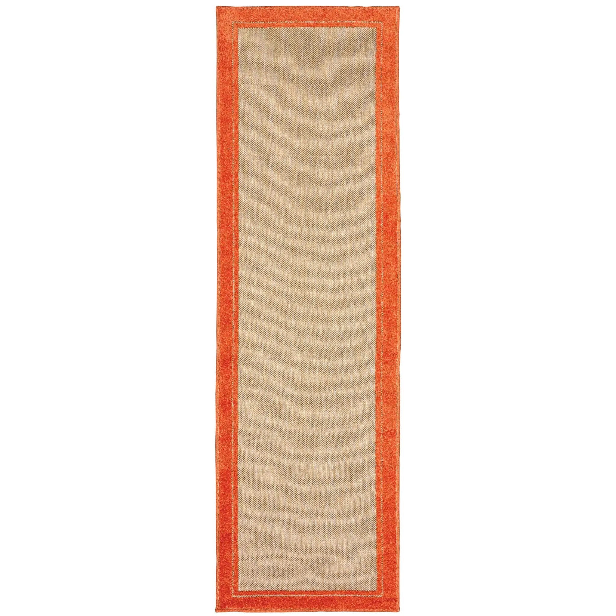 Cayman 5594Q Sand/ Orange Area Rug by Oriental Weavers