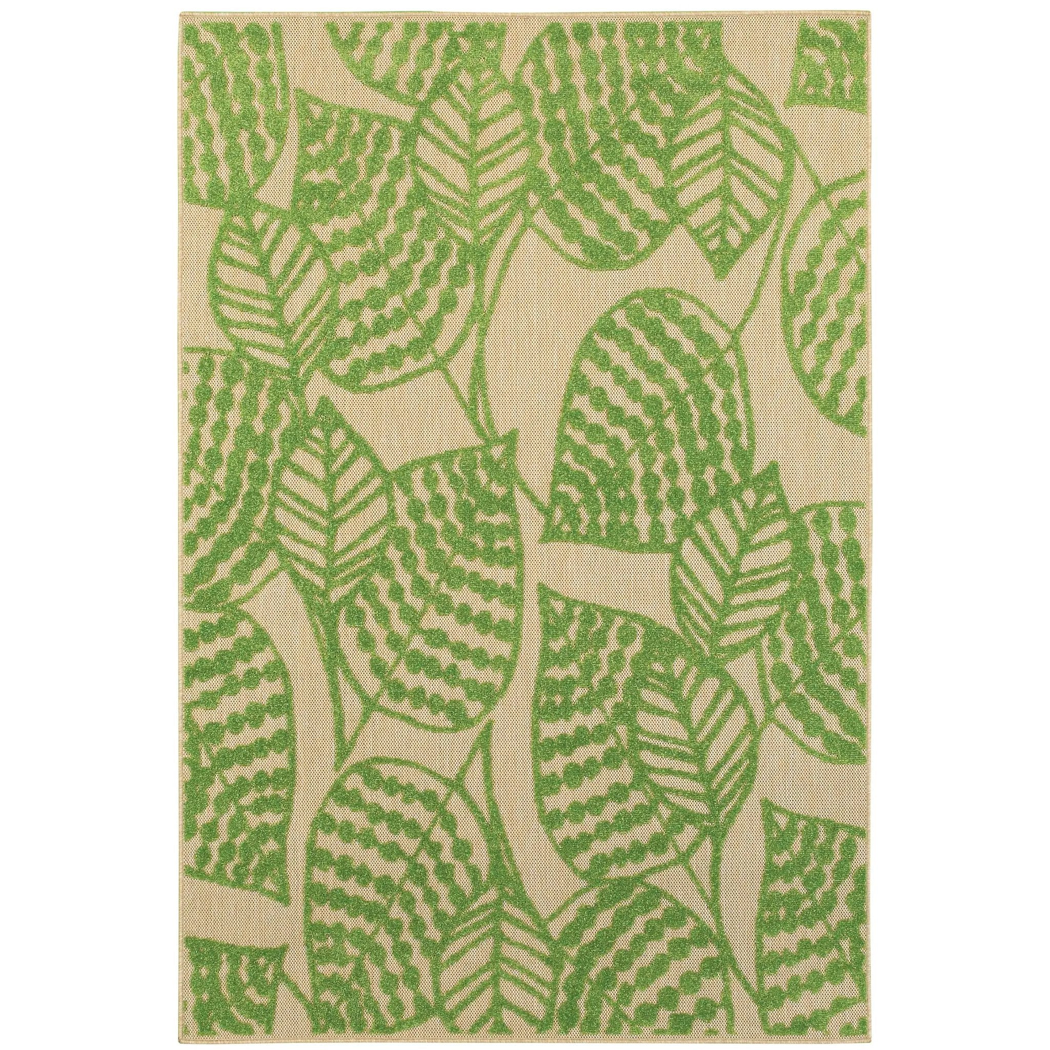 Cayman 566F9 Sand/ Green Area Rug by Oriental Weavers