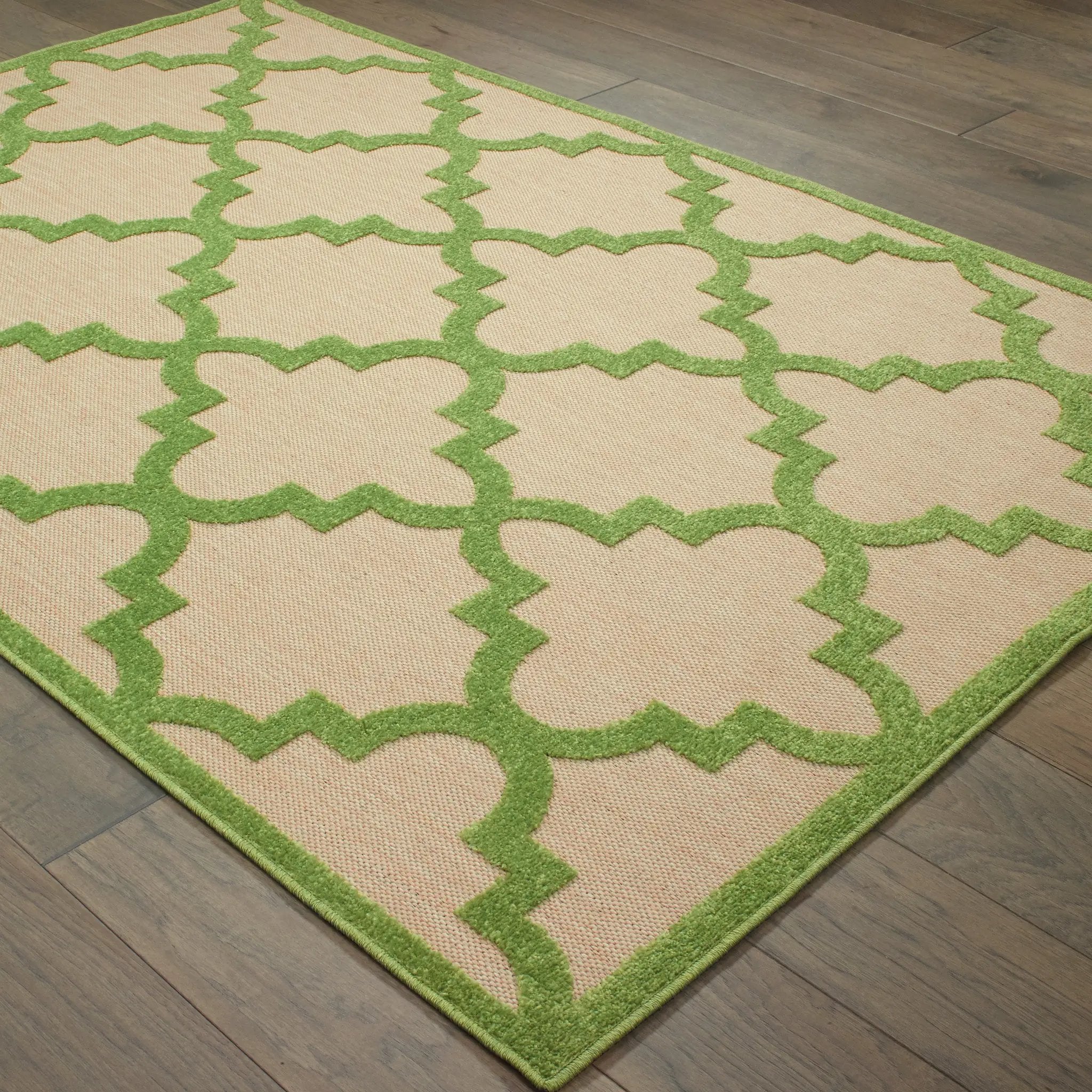 Cayman 660F9 Sand/ Green Area Rug by Oriental Weavers