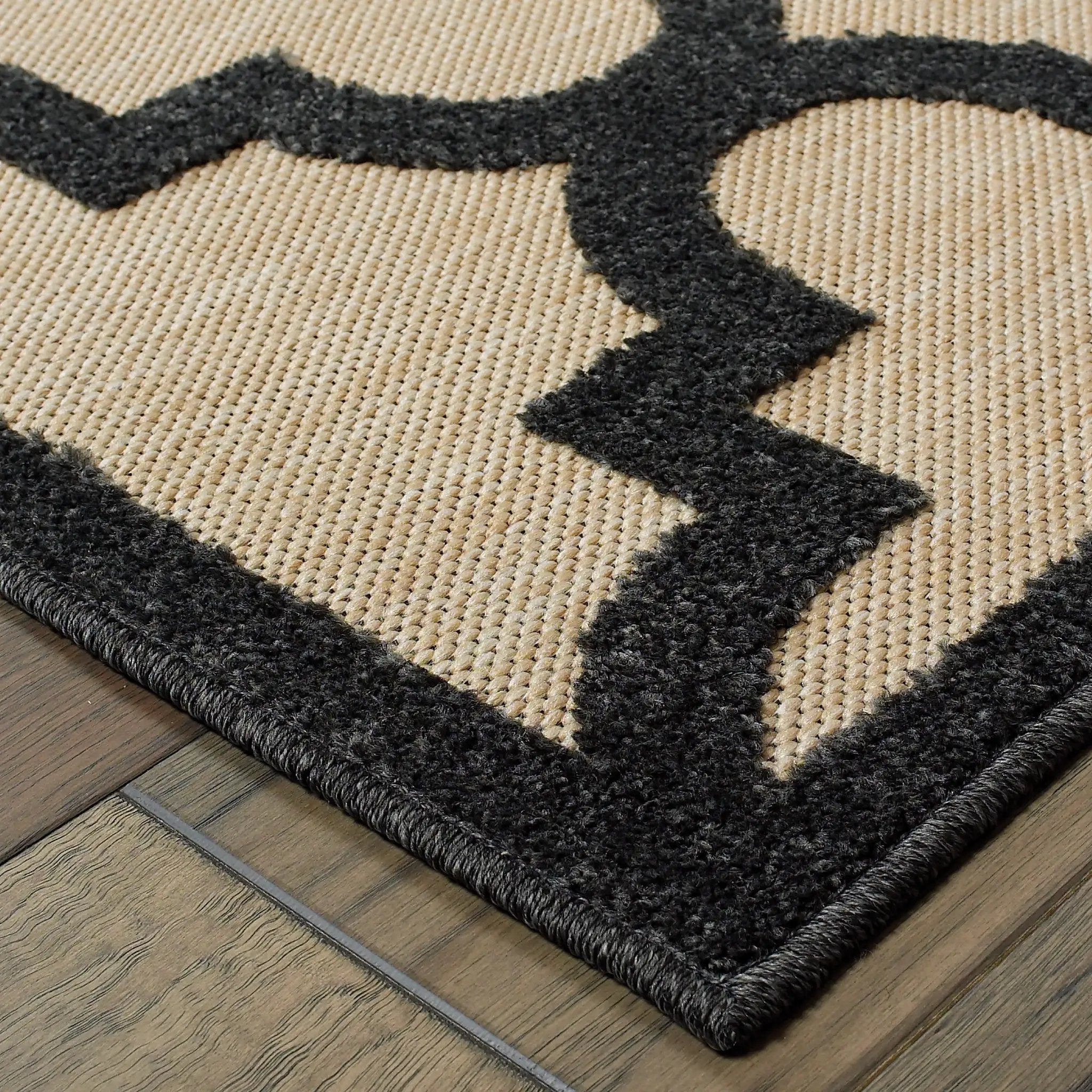 Cayman 660N9 Sand/ Charcoal Area Rug by Oriental Weavers