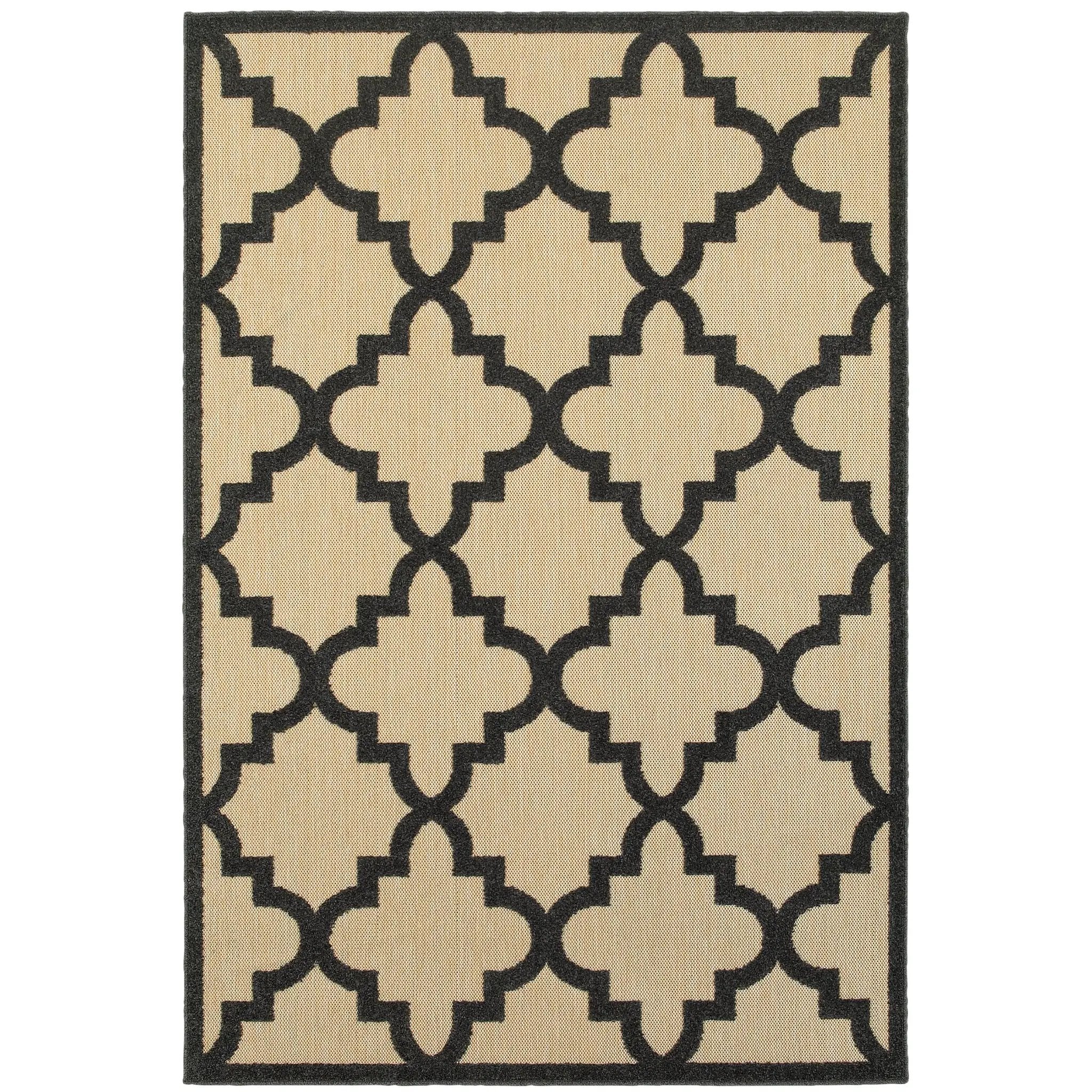 Cayman 660N9 Sand/ Charcoal Area Rug by Oriental Weavers