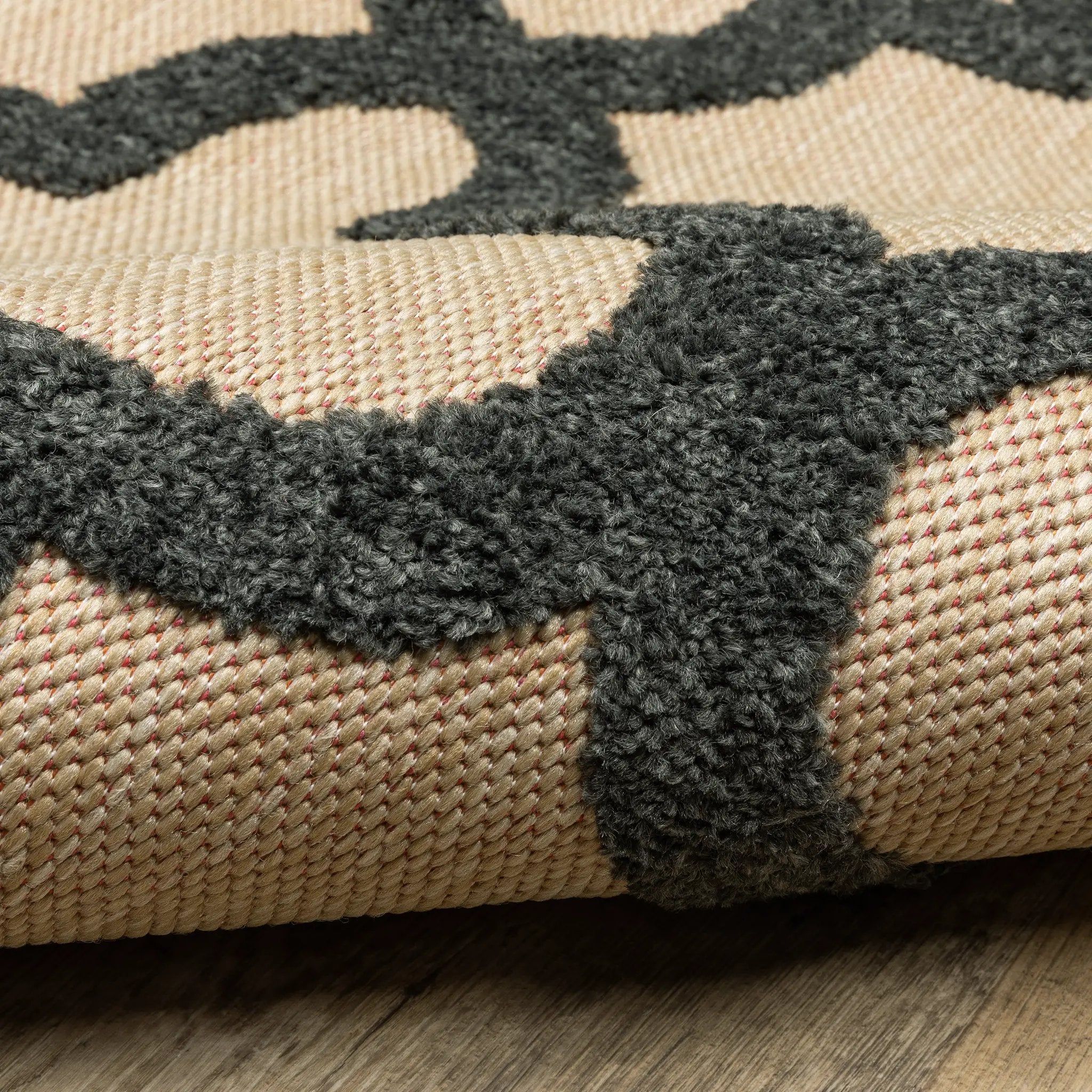 Cayman 660N9 Sand/ Charcoal Area Rug by Oriental Weavers
