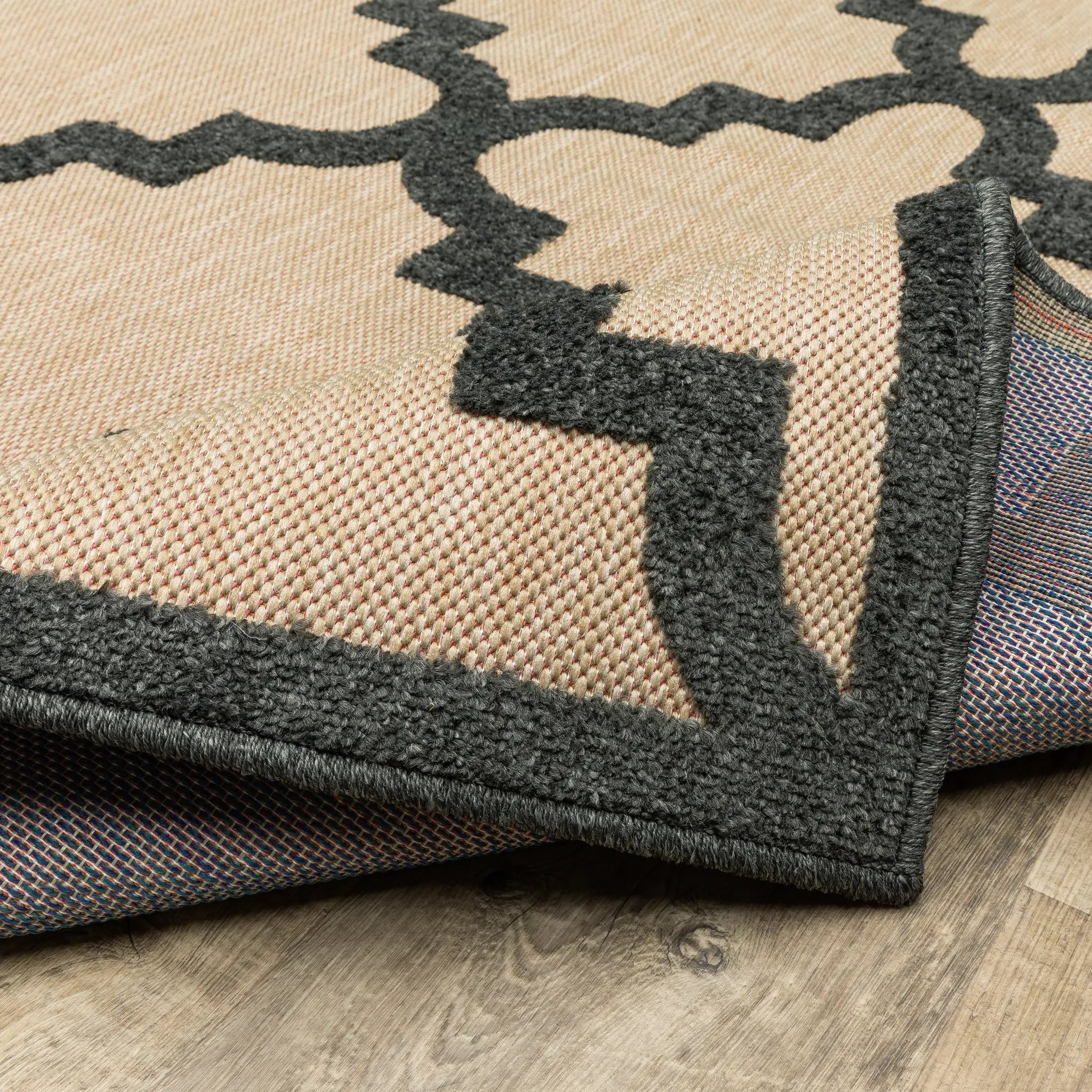 Cayman 660N9 Sand/ Charcoal Area Rug by Oriental Weavers