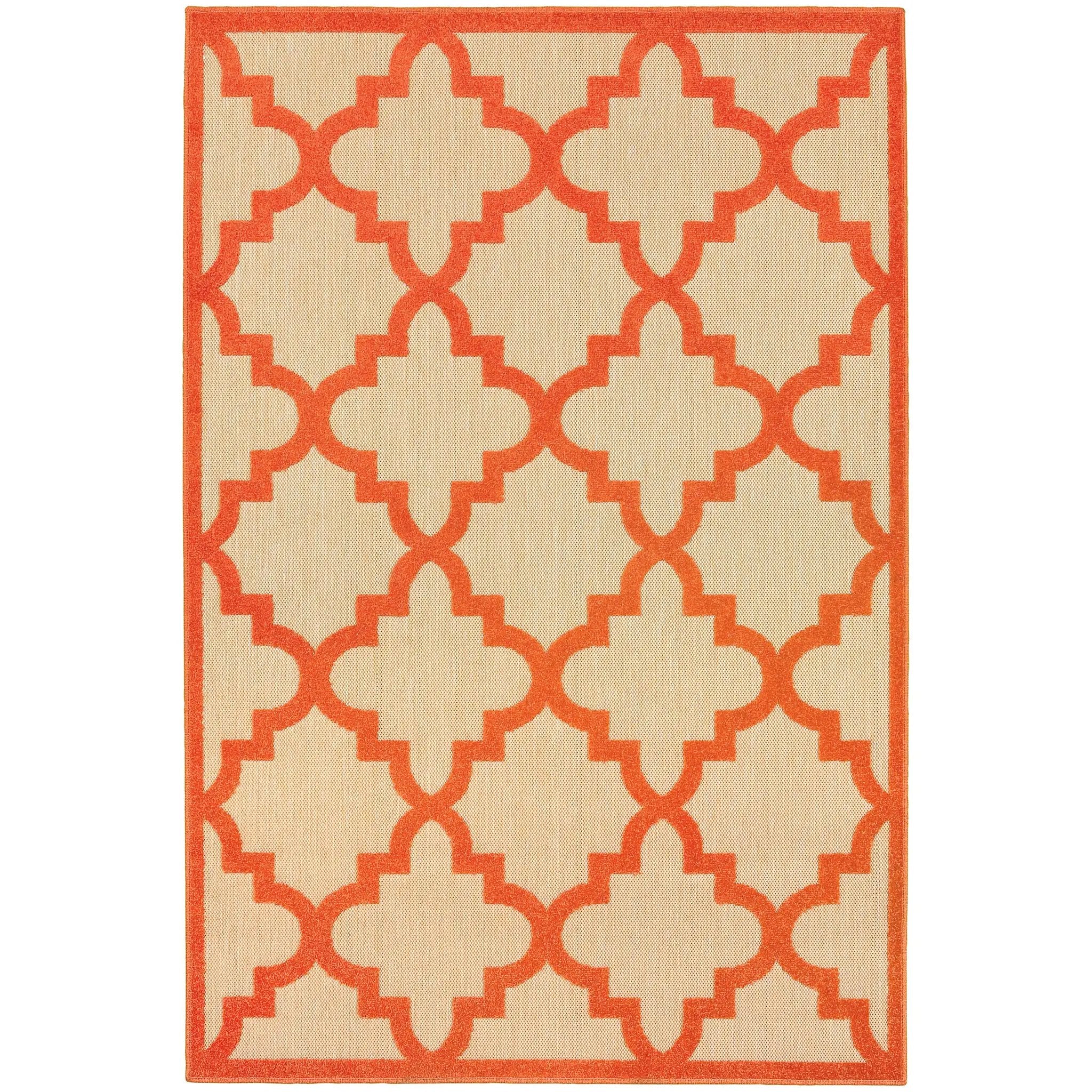 Cayman 660O9 Sand/ Orange Area Rug by Oriental Weavers