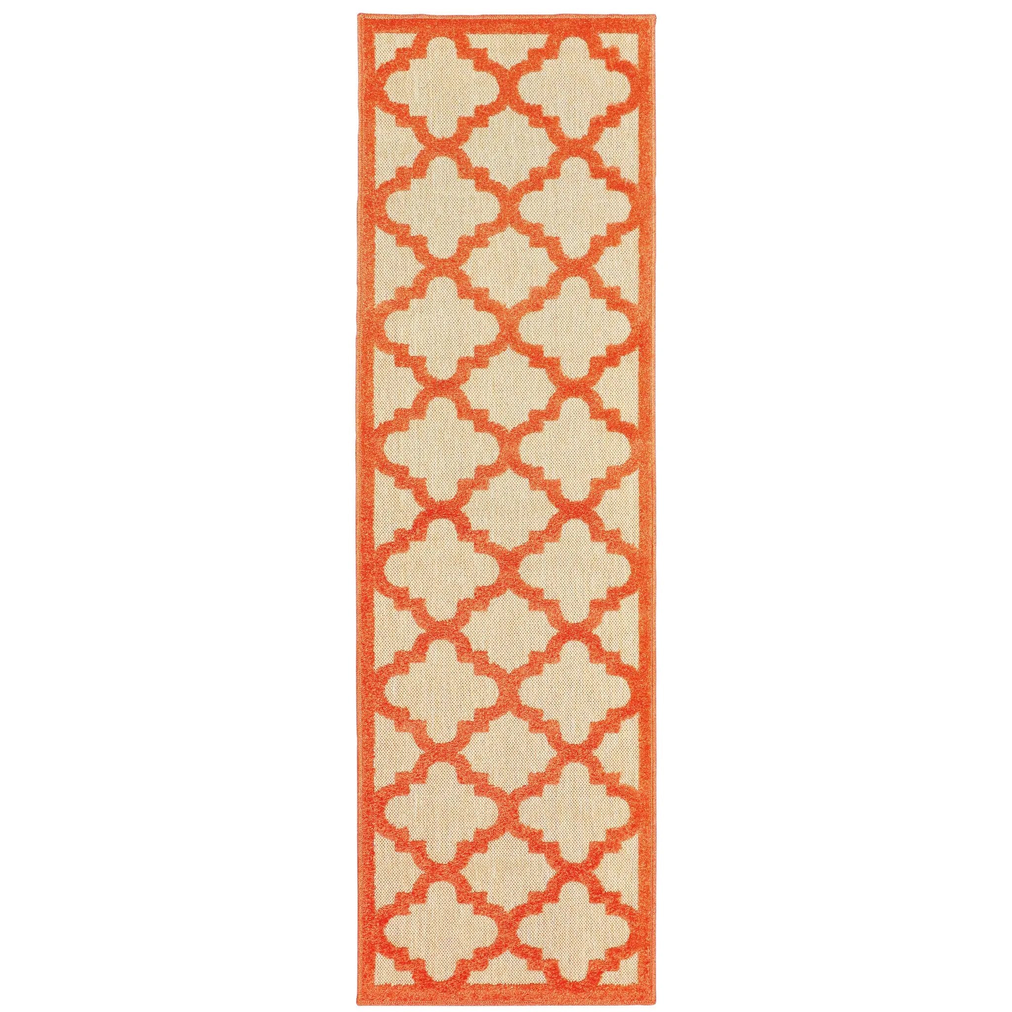 Cayman 660O9 Sand/ Orange Area Rug by Oriental Weavers