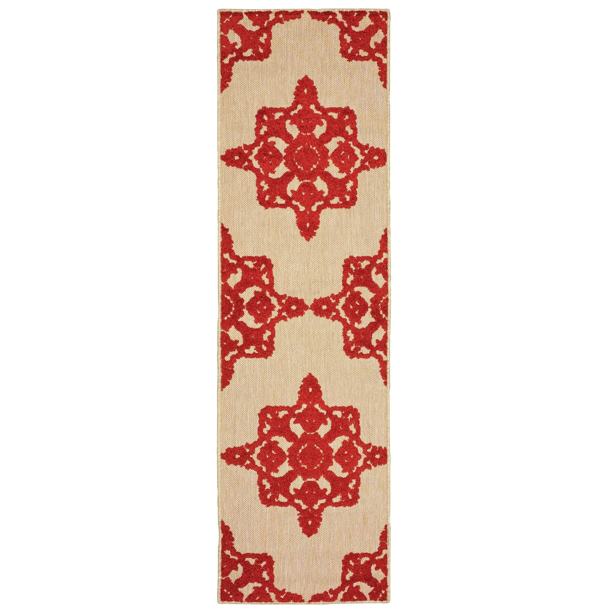 Cayman 097R9 Sand/ Red Area Rug by Oriental Weavers