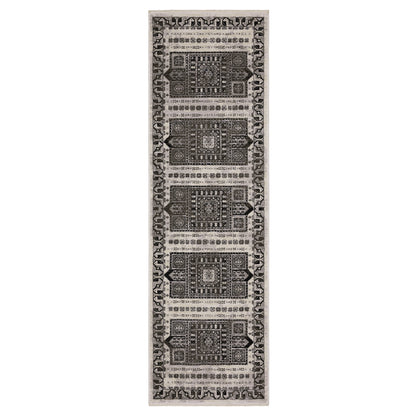 Oriental Weavers Chamberlain CH01G plush traditional rug featuring decorative pattern in ivory/ charcoal tones