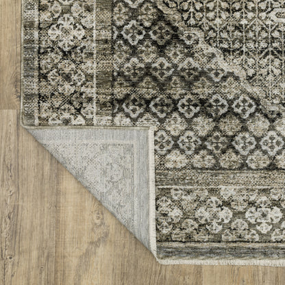 Oriental Weavers Chamberlain CH02D plush traditional rug featuring decorative pattern in grey/ beige tones