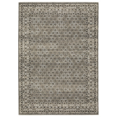 Oriental Weavers Chamberlain CH03B plush traditional rug featuring decorative pattern in grey/ beige tones