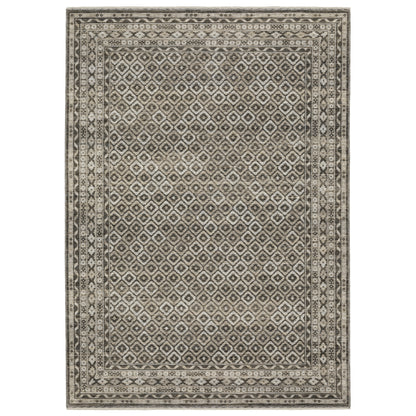 Oriental Weavers Chamberlain CH03B plush traditional rug featuring decorative pattern in grey/ beige tones
