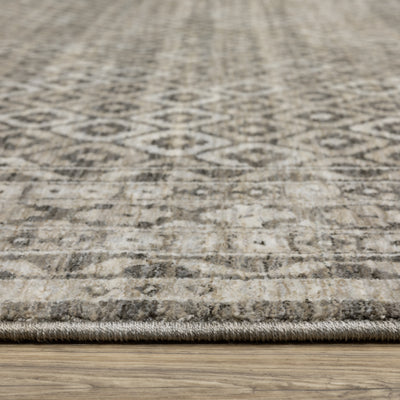 Oriental Weavers Chamberlain CH03B plush traditional rug featuring decorative pattern in grey/ beige tones