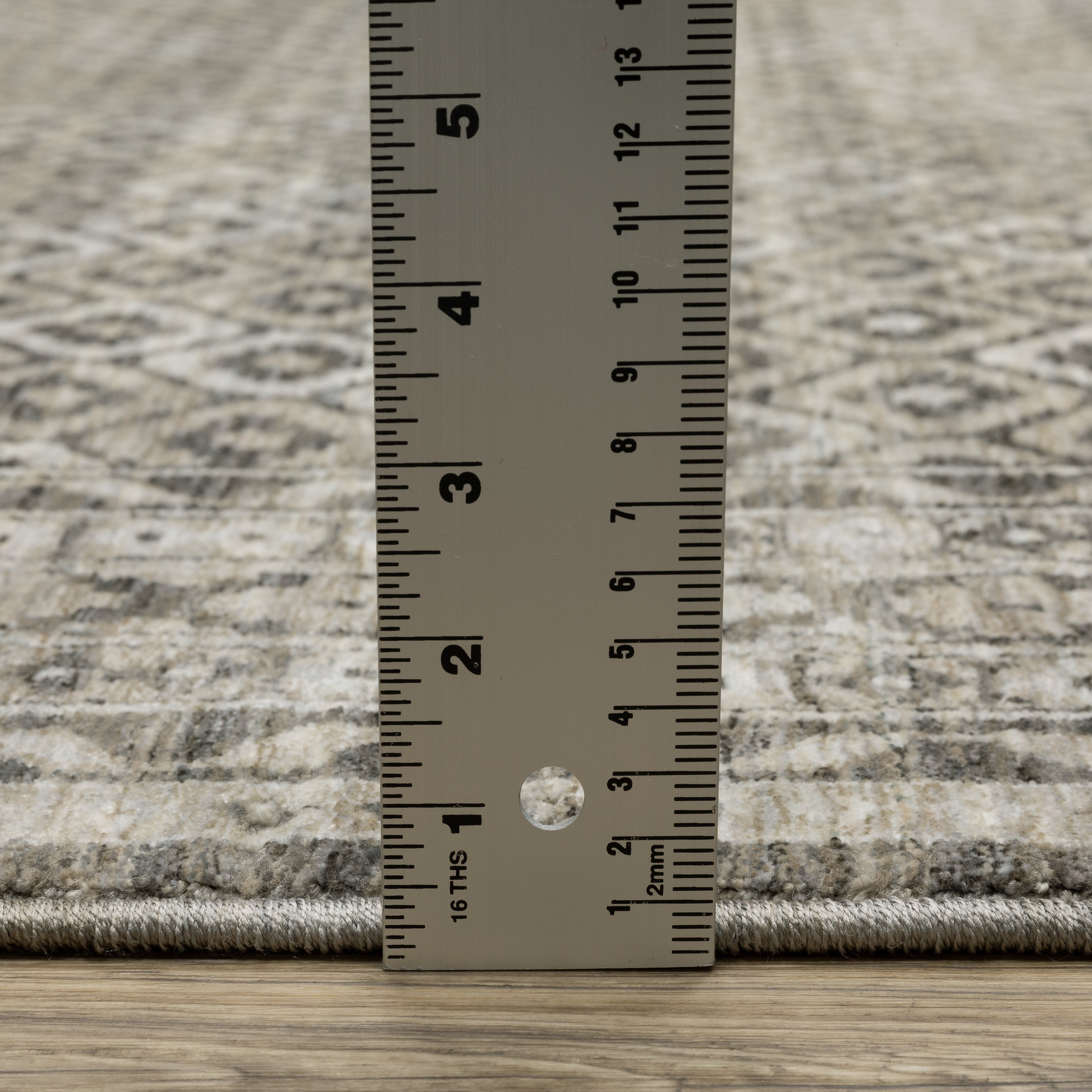 Oriental Weavers Chamberlain CH03B plush traditional rug featuring decorative pattern in grey/ beige tones
