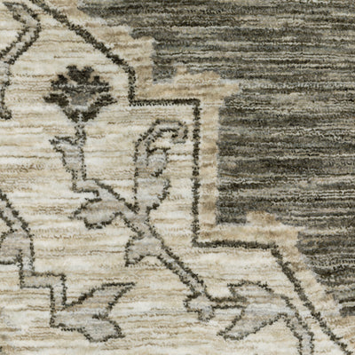 Oriental Weavers Chamberlain CH05A plush traditional rug featuring decorative pattern in grey/ beige tones