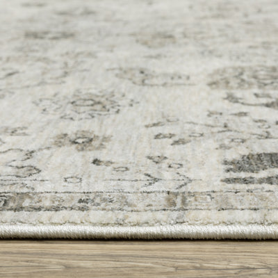 Oriental Weavers Chamberlain CH06B plush traditional rug featuring decorative pattern in ivory/ grey tones