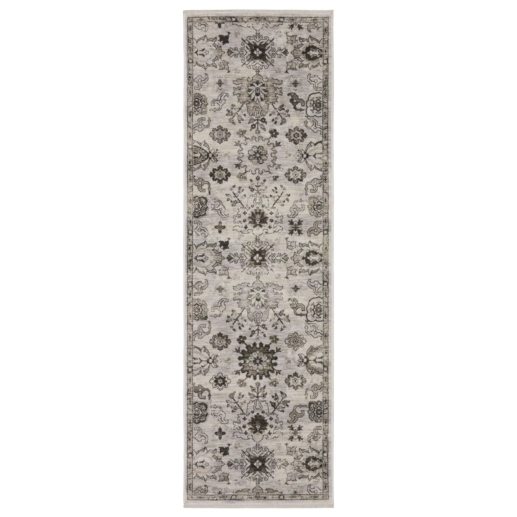 Chamberlain CH06B Ivory/ Grey Area Rug by Oriental Weavers