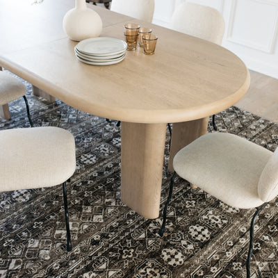 Oriental Weavers Chamberlain CH07C plush traditional rug featuring decorative pattern in black/ grey tones