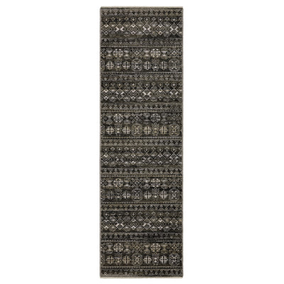 Oriental Weavers Chamberlain CH07C plush traditional rug featuring decorative pattern in black/ grey tones