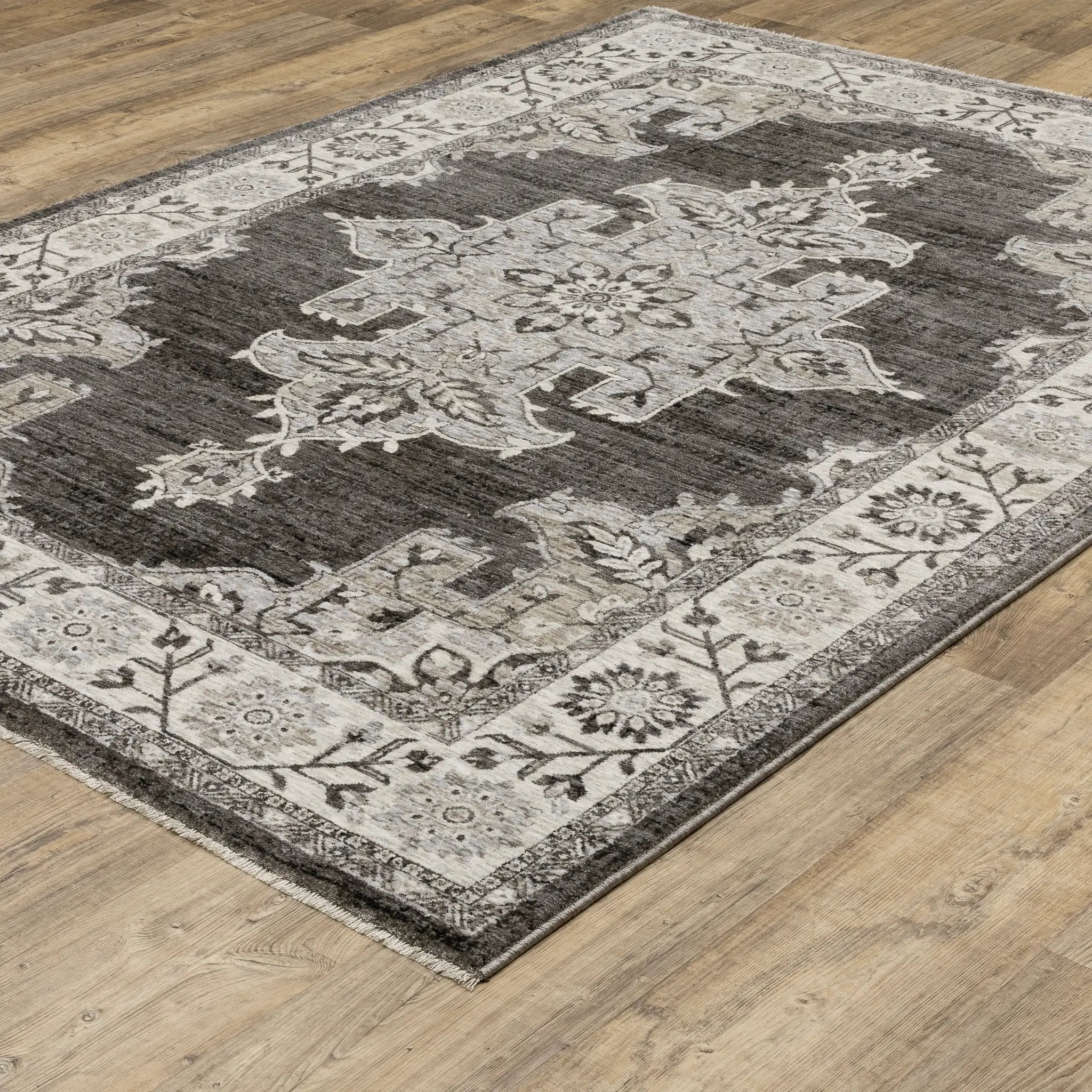Chamberlain CH08B Grey/ Beige Area Rug by Oriental Weavers
