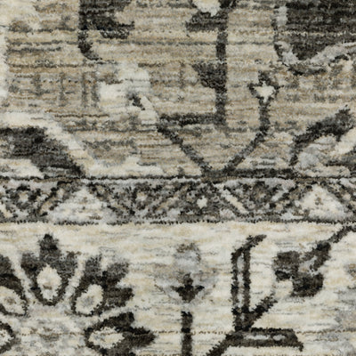 Oriental Weavers Chamberlain CH08B plush traditional rug featuring decorative pattern in grey/ beige tones