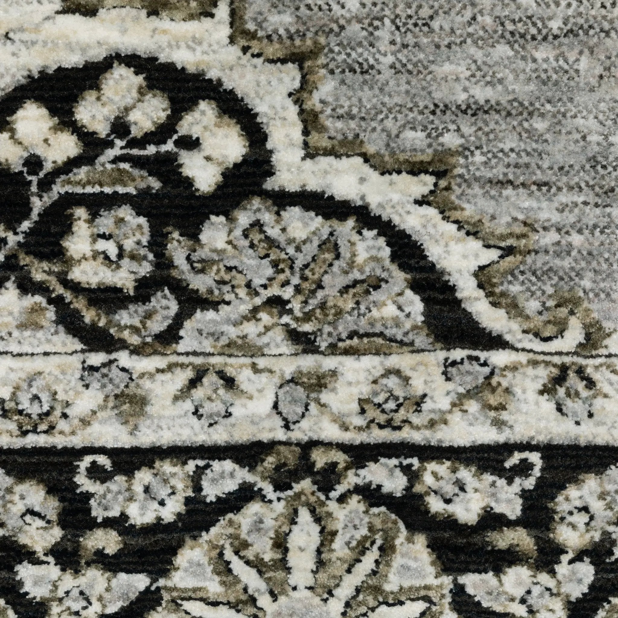 Chamberlain CH11L Grey/ Black Area Rug by Oriental Weavers