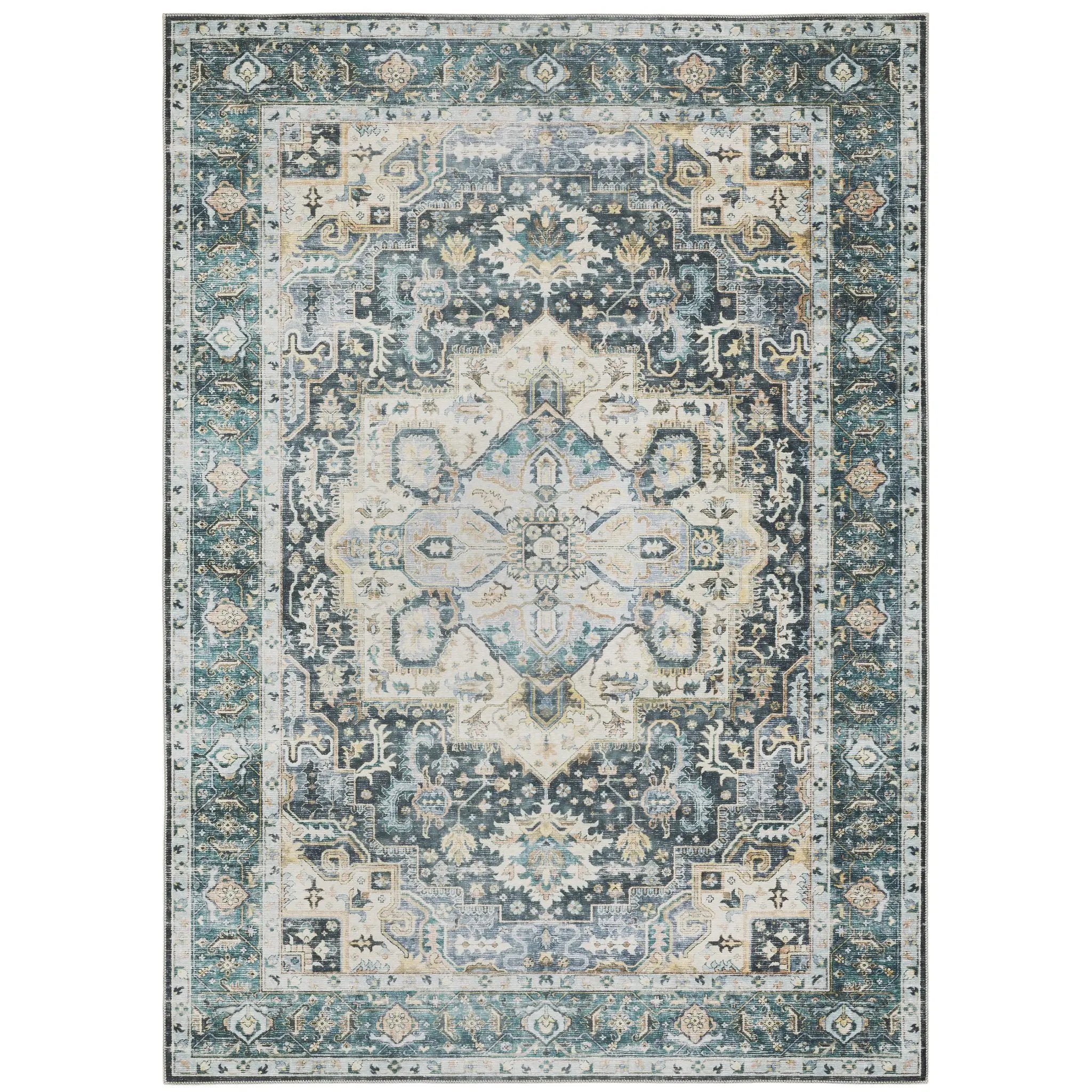 Charleston CHA01 Blue/ Ivory Area Rug by Oriental Weavers
