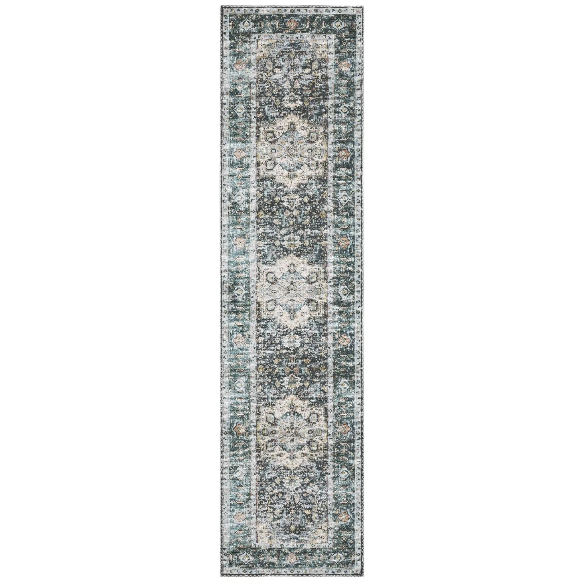 Charleston CHA01 Blue/ Ivory Area Rug by Oriental Weavers