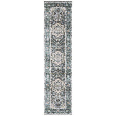 Oriental Weavers Charleston CHA01 traditional rug featuring decorative pattern in blue/ ivory tones